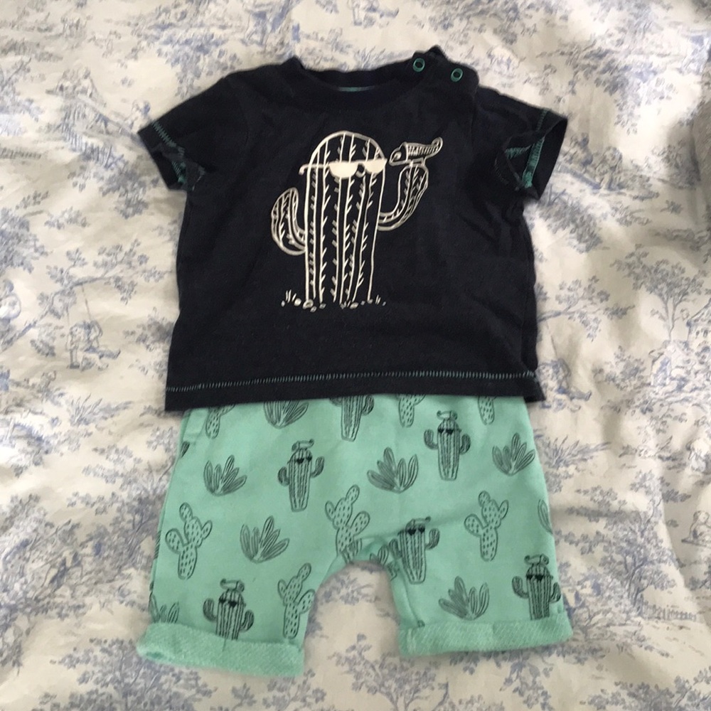 Cool cactus baby outfit.